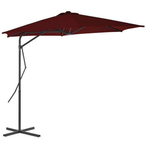 The Living Store Parasol Bordeauxrood 300 x 230 cm - UV-beschermend en gemakkelijk schoon te maken - Inclusief