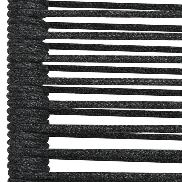 vidaXL 7-delige Tuinset katoenen touw en staal zwart