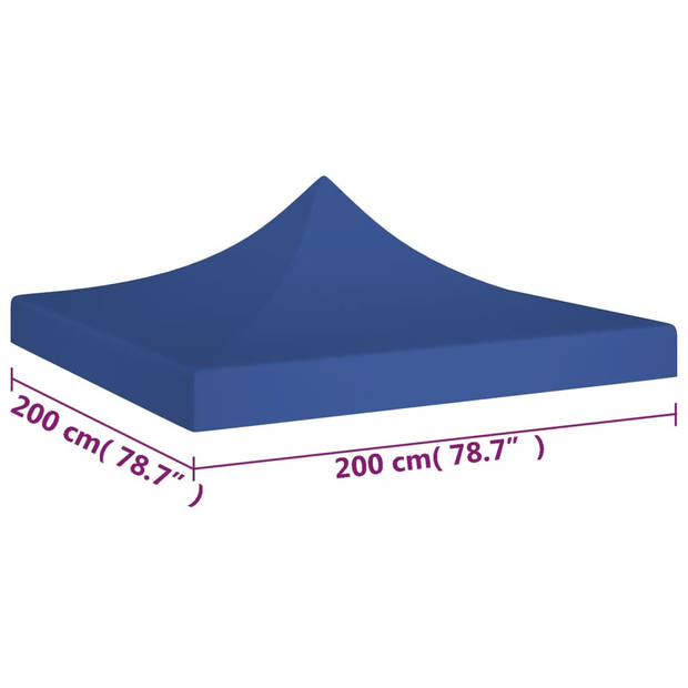 vidaXL Partytentdak 270 g/m² 2x2 m blauw