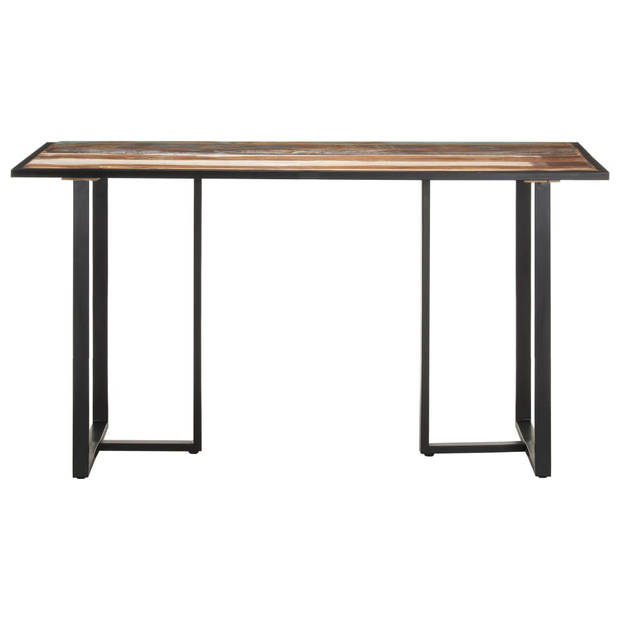 vidaXL Eettafel 140 cm massief gerecycled hout