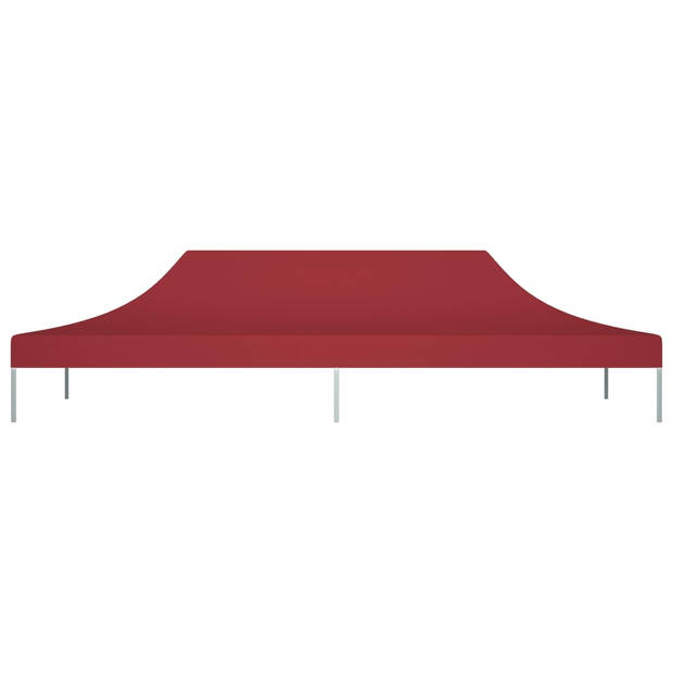 vidaXL Partytentdak 270 g/m² 6x3 m bordeauxrood