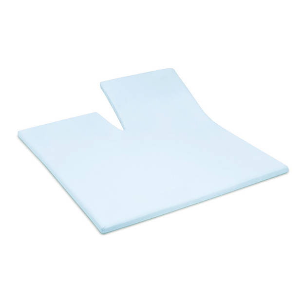 Damai Splittopper Single Split Hoeslaken Biologisch Katoen Satijn - sky blue 160x210cm