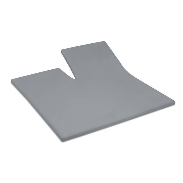 Damai Splittopper Single Split Hoeslaken Biologisch Katoen Satijn - grey 160x210cm