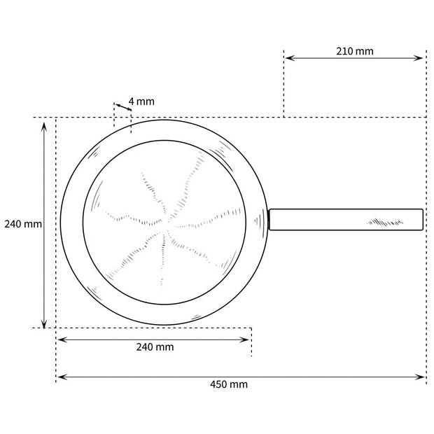 COMBEKK Koekenpan - Ø 24 cm - keramisch (PFAS-vrij) - gerecycled aluminum