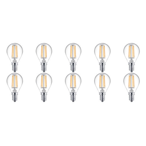 PHILIPS - LED Lamp 10 Pack - CorePro Luster 827 P45 CL - E14 Fitting - 4.5W - Warm Wit 2700K Vervangt 40W