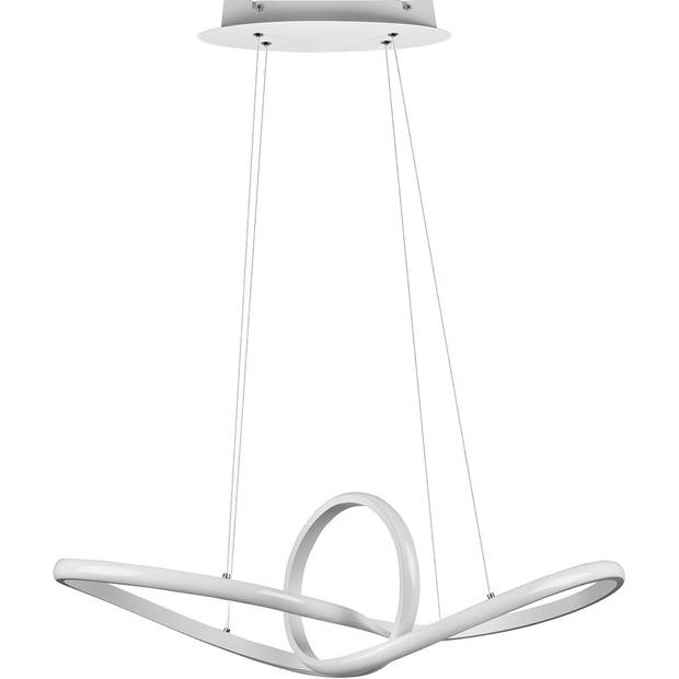LED Hanglamp - Trion Sonso - 28W - Natuurlijk Wit 4000K - Dimbaar - Rond - Mat Wit - Aluminium
