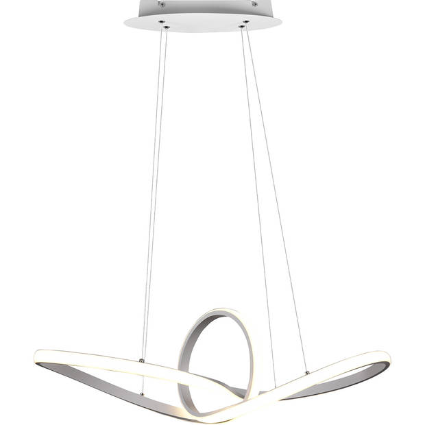 LED Hanglamp - Trion Sonso - 28W - Natuurlijk Wit 4000K - Dimbaar - Rond - Mat Wit - Aluminium