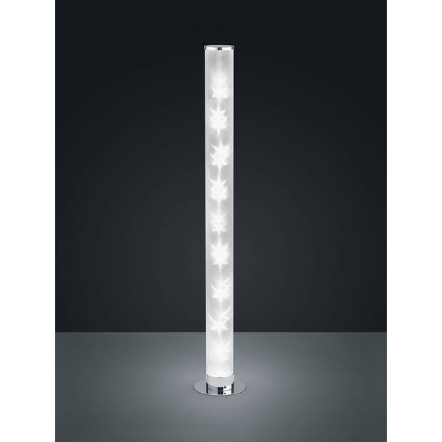 LED Tafellamp - Trion Ricardo - 4W - Warm Wit 3000K - RGBW - Dimbaar - Afstandsbediening - Rond - Mat Chroom - Aluminium