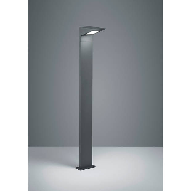 LED Tuinverlichting - Vloerlamp - Trion Nilsona XL - 8W - Warm Wit 3000K - Rechthoek - Mat Antraciet - Aluminium
