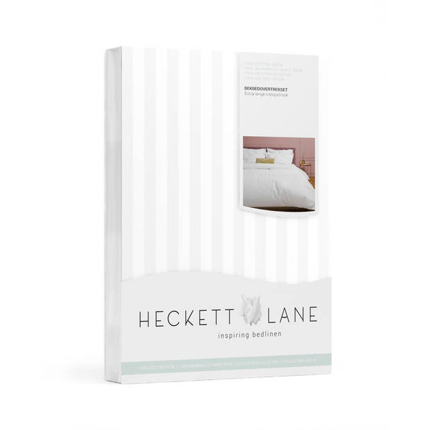 Heckett Lane Dekbedovertrek Katoen Satijn Banda - wit 200x200/220cm