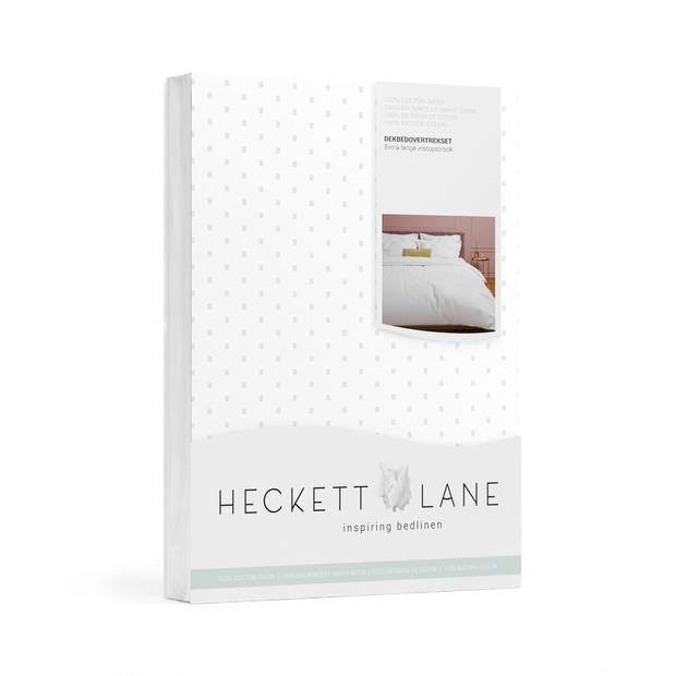 Heckett Lane Dekbedovertrek Katoen Satijn Punto - white 200x200/220cm