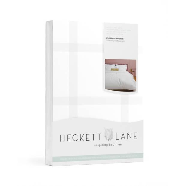 Heckett Lane Dekbedovertrek Katoen Satijn Diamant - white 260x200/220cm