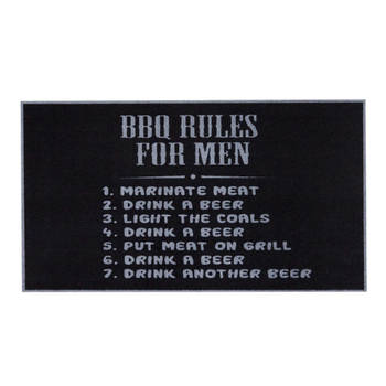 MD Entree - Barbecue Mat - Rules for men - 67 x 120 cm