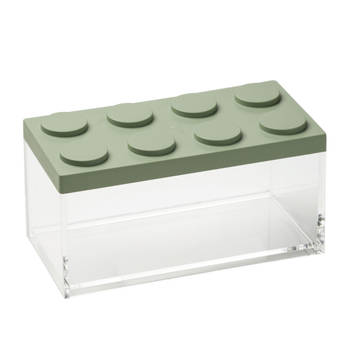 Omada - Brickstore Opbergbox 1,5 liter Laag - Kunststof - Transparant