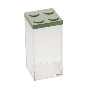 Omada - Brickstore Opbergbox 1,5 liter Hoog - Kunststof - Transparant