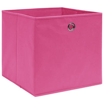 The Living Store Opbergbox - Opvouwbaar - 28 x 28 x 28 cm - Roze - Nonwoven stof