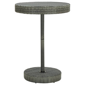 vidaXL Tuintafel 75,5x106 cm poly rattan grijs