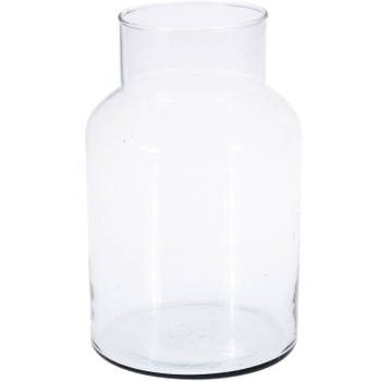 Bloemenvaas - glas - transparant - D14 x H26 cm - 5L - Vazen