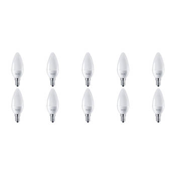 PHILIPS - LED Lamp 10 Pack - CorePro Candle 827 B38 FR - E14 Fitting - 7W - Warm Wit 2700K Vervangt 60W