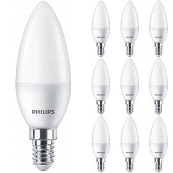 PHILIPS - LED Lamp E14 10 Pack - Corepro LEDcandle E14 Mat 2.8W 250lm - 840 Natuurlijk Wit 4000K Vervangt 25W