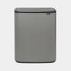 Brabantia Bo Touch Bin afvalemmer 2 x 30 liter met 2 kunststof binnenemmers - Mineral Concrete Grey