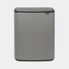 Brabantia Bo Touch Bin afvalemmer 60 liter met kunststof binnenemmer - Mineral Concrete Grey