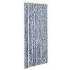 vidaXL Vliegengordijn 56x200 cm chenille blauw en wit