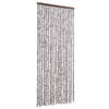 vidaXL Vliegengordijn 56x200 cm chenille bruin en beige