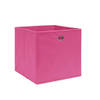 The Living Store Opvouwbare Opbergdozen - Nonwoven Stof - 28 x 28 x 28 cm - Inklapbaar - Roze - Set van 4