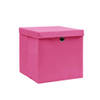 The Living Store Opvouwbare opbergdozen - 28 x 28 x 28 cm - roze - set van 1