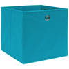 vidaXL Opbergboxen 4 st 28x28x28 cm nonwoven stof babyblauw