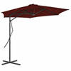 vidaXL Parasol met stalen paal 300x230 cm bordeauxrood