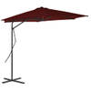 The Living Store Parasol Bordeauxrood 300 x 230 cm - UV-beschermend en gemakkelijk schoon te maken - Inclusief