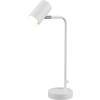 LED Bureaulamp - Tafelverlichting - Trion Milona - GU10 Fitting - Rond - Mat Wit - Aluminium