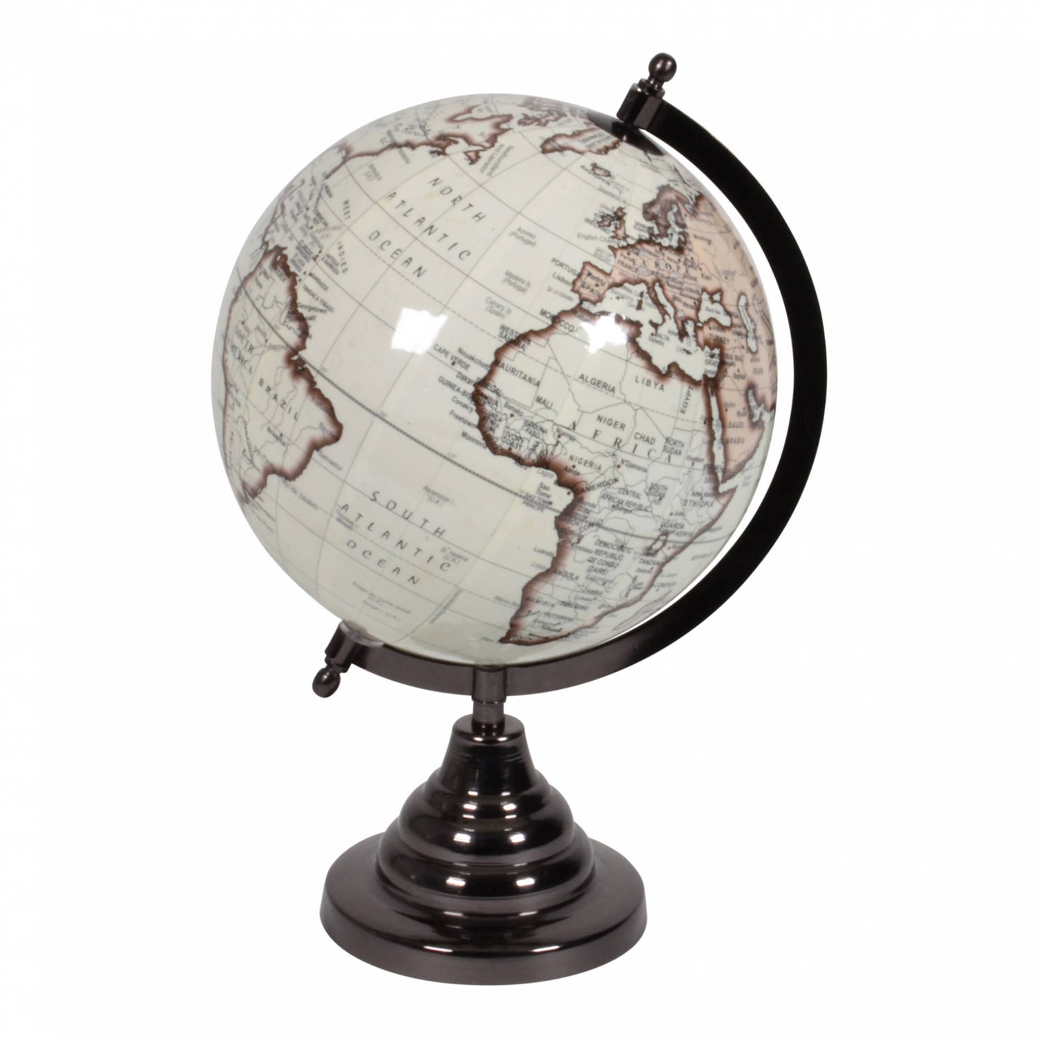 onderbreken verhaal Beschuldiging Vintage look wereldbol op houten voet 20 cm - Wereldbollen | Blokker