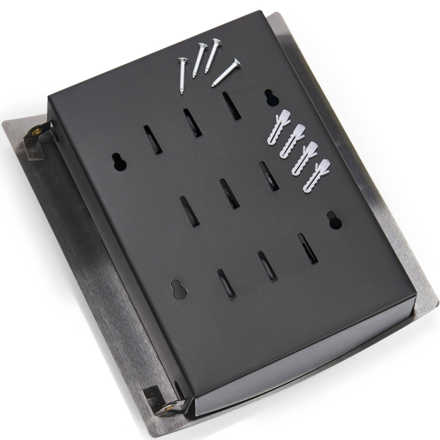 Afleiden gordijn Lichaam Sleutelkast voor 9 sleutels zwart met zilver 22 x 24 cm - Sleutelkastjes |  Blokker