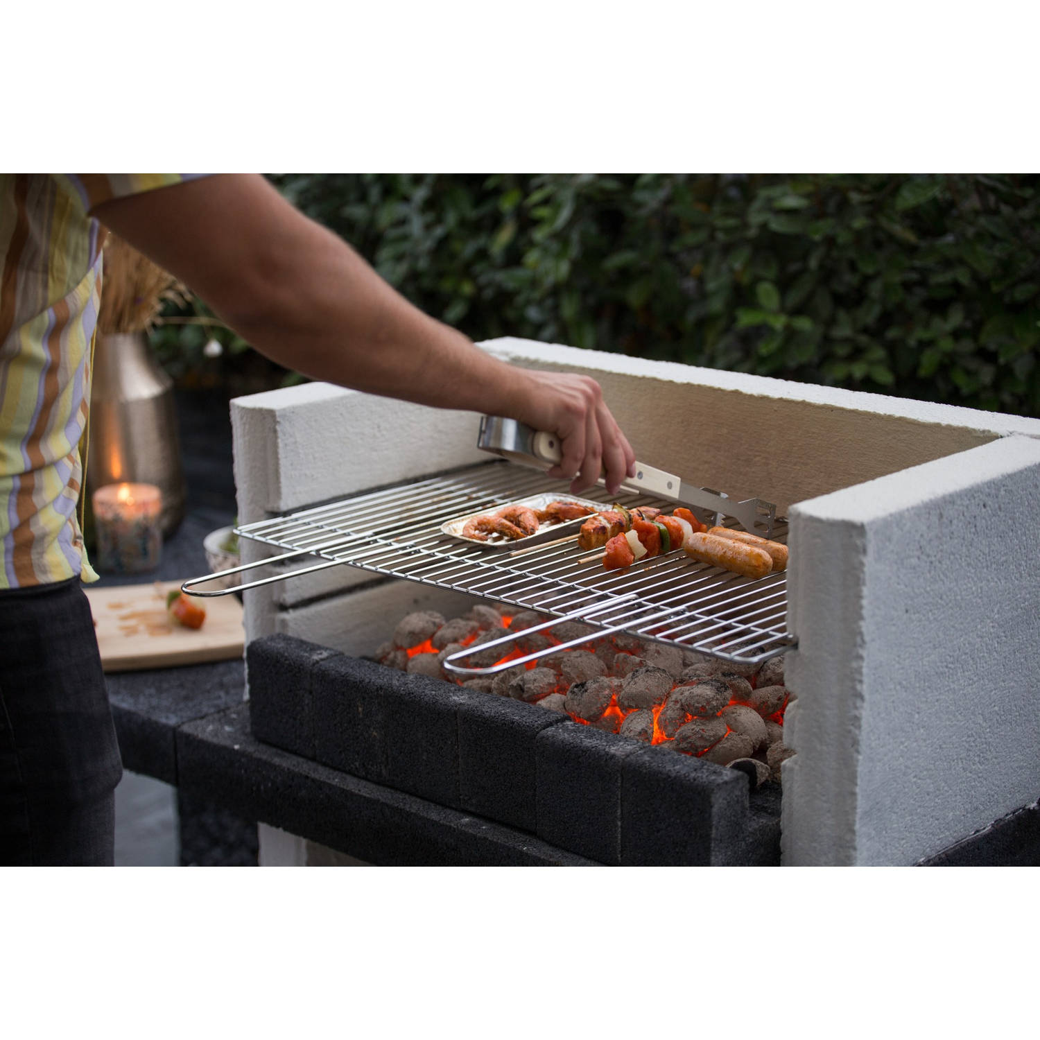 Dwang Smaak Berg Sarom Fuoco - Betonnen barbecue - Porto NEW - 160 x 51,5 x 96,8 cm | Blokker