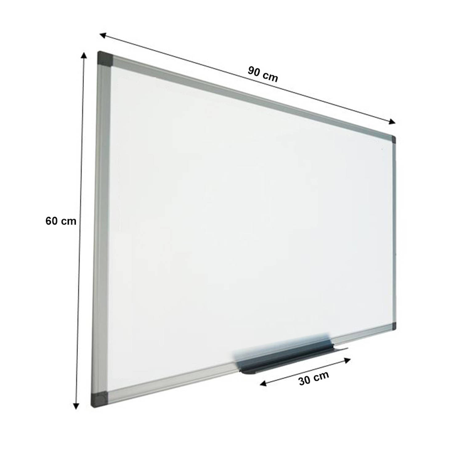 Contractie Bruin Aanpassingsvermogen Whiteboard voor wandmontage - Magnetisch - 60x90 cm | Blokker