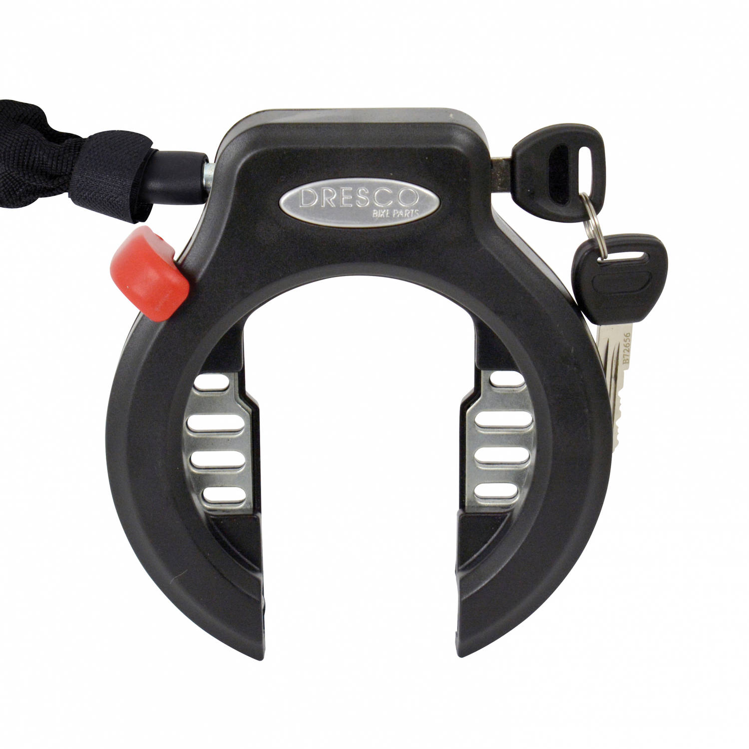 Dresco Fietsslot Ringslot met plug in ketting 90/5.5 - Zwart