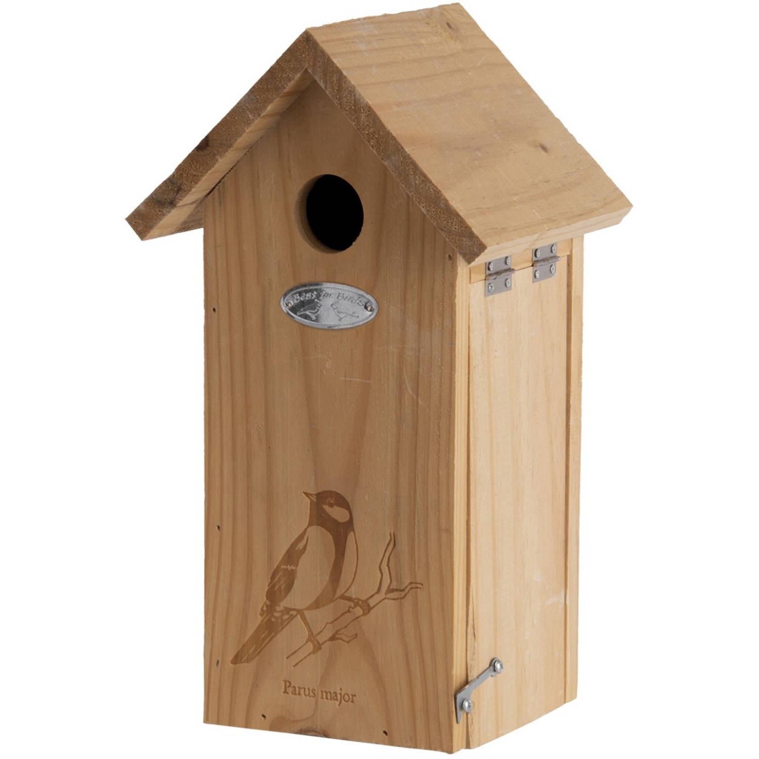 Merkloos Vogelhuisje/nestkastje Koolmees Met Silhouet 30 Cm Vogelhuisjes online kopen
