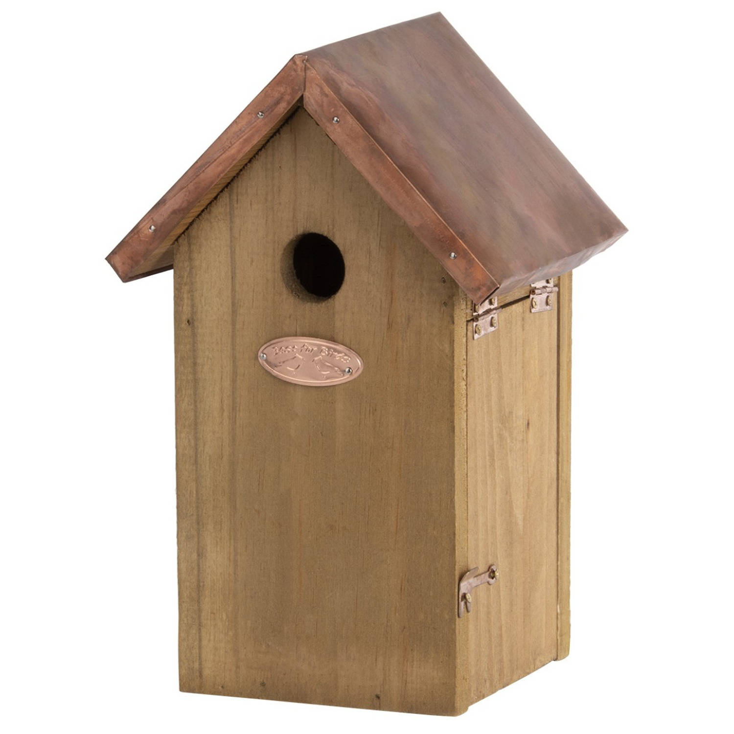 Merkloos Vogelhuisje/nestkastje Pimpelmees/pimpelmeesjes 25.8 Cm Vogelhuisjes online kopen
