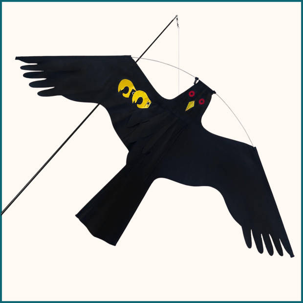 HIXA Vogelverschrikker - Vogelverjager - Duivenverjager - Kraai vlieger - 4 meter - Kite Hawk