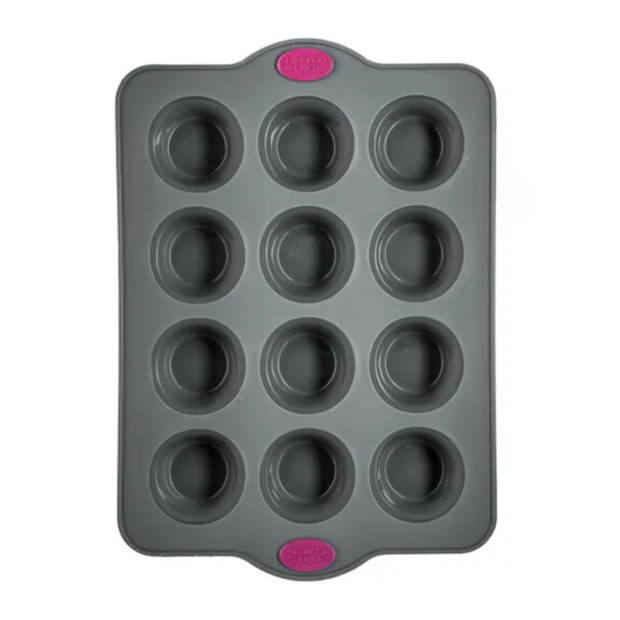 4goodz Siliconen Bakvorm 12 Muffins met vaste randen - 33x23x3,5 cm