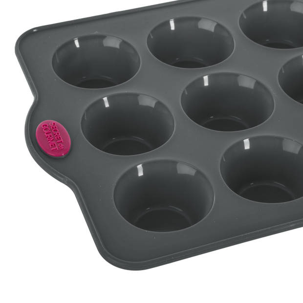 4goodz Siliconen Bakvorm 12 Muffins met vaste randen - 33x23x3,5 cm