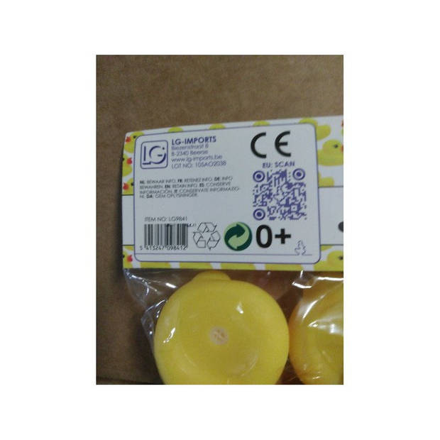 15x Badeendjes geel badspeelgoed 4.5 cm - Badeendjes