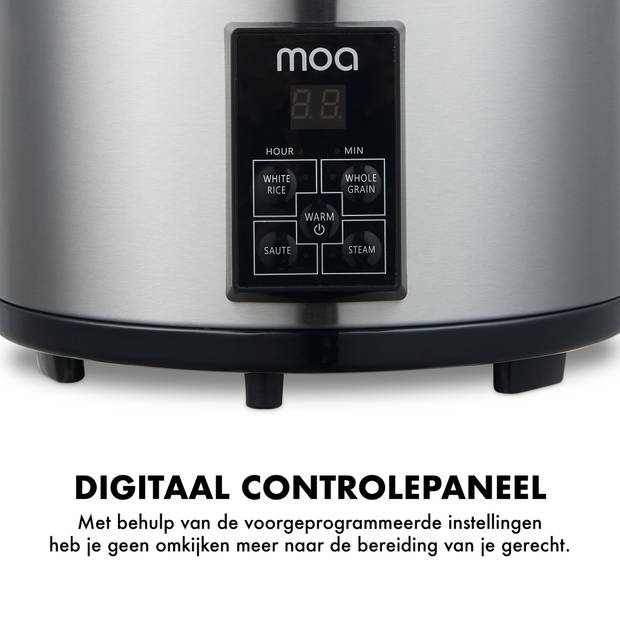 MOA Digitale Rijstkoker met stomer - 1.8 liter - RC18D