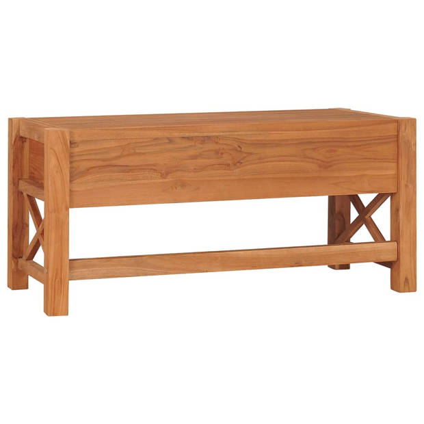 The Living Store Houten TV-meubel - Naturel - 100 x 40 x 45 cm - Gerecycled teakhout