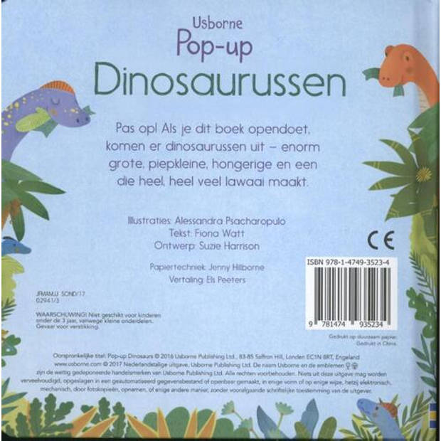 Usborne Voorleesboek pop-up dinosaurussen