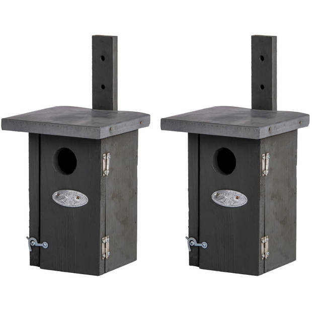 2x Winterkoning nestkasten / vogelhuisjes 25,2 cm - Vogelhuisjes