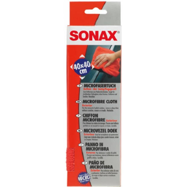 Sonax microvezeldoek exterieur 40 x 40 cm rood